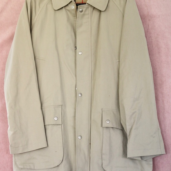 Burberry London Vintage Men's Car Coat Jacket - in Stone Tan - size L - Picture 1 of 4